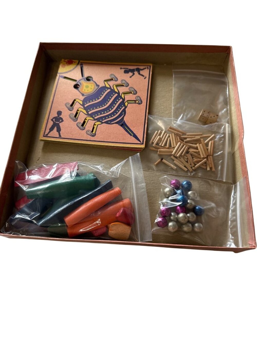 Vintage 1949 Transogram Cootie Board Game Complete Set Retro Family Fun - Picture 3 of 6